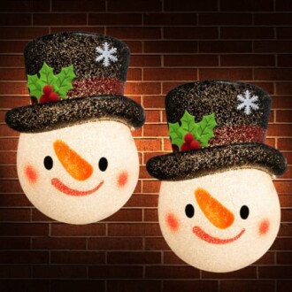 Crooked Nose Snowman Christmas Porch Light Covers